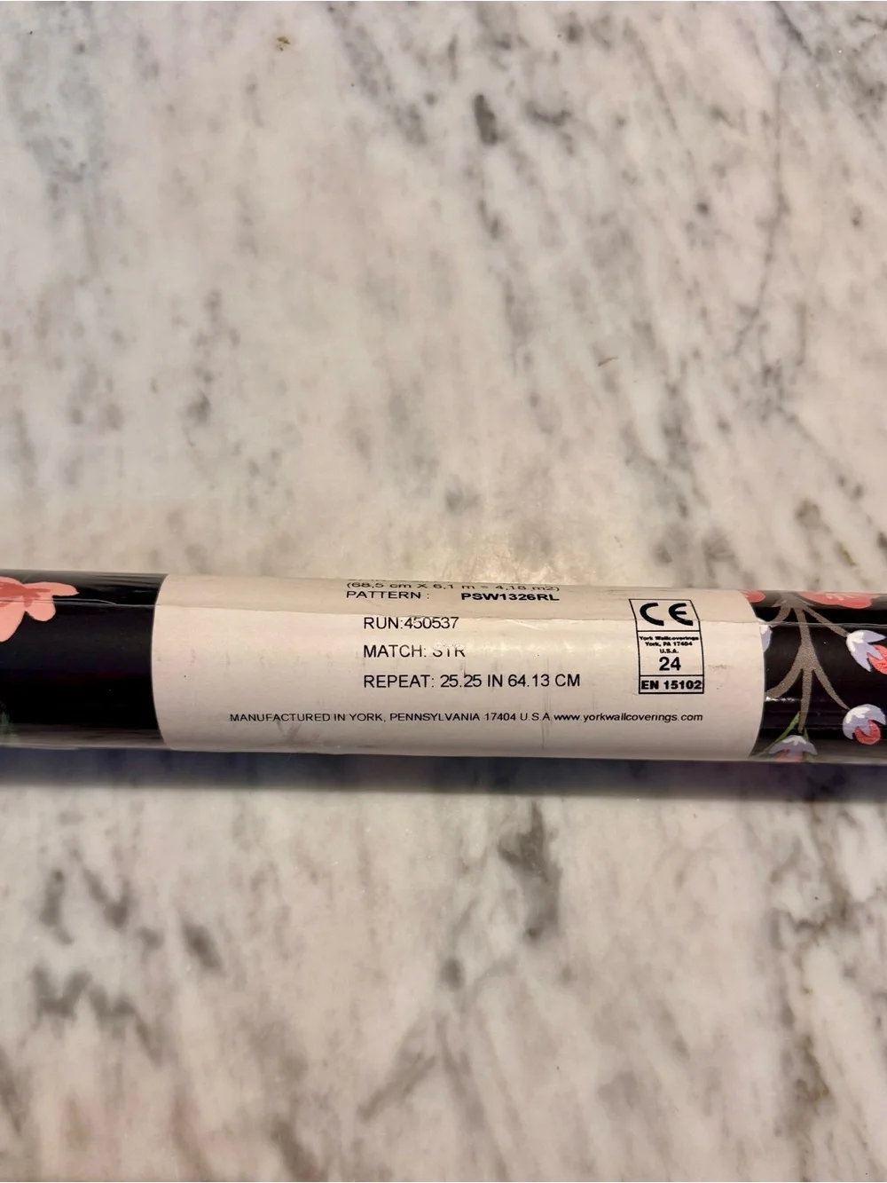 Rifle Paper Co. Luxembourg Peel & Stick Wallpaper - Black one roll